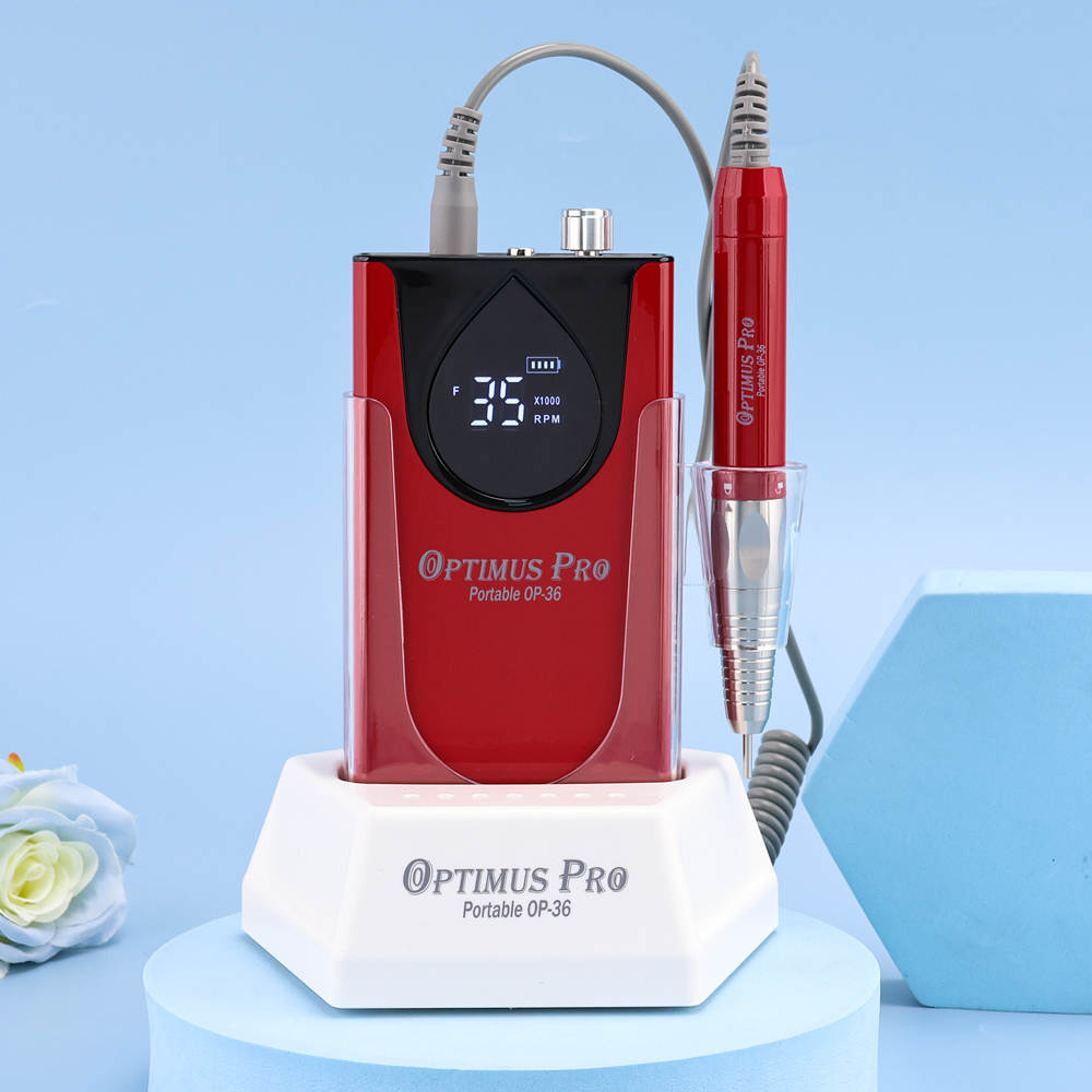 Optimus Pro Nail Drill Machine - Red | Optimus Pro Nail